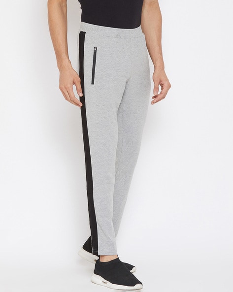 Buy Grey & Black Track Pants for Men by Athlisis Online