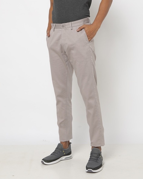 Classic Polo Casual Trousers  Buy Classic Polo Mens Cotton Textured Slim  Fit Grey Color Trouser Online  Nykaa Fashion