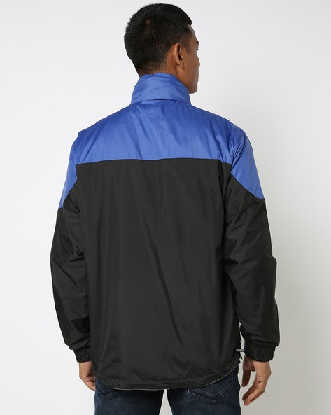 Men's Reversible Windbreaker Jacket - All in Motion Black Onyx/Cream S