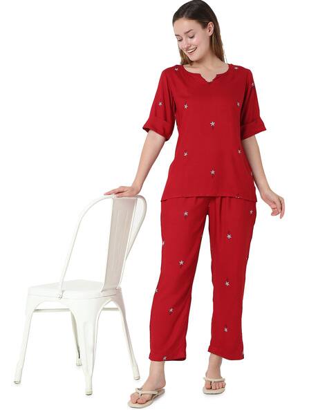 Buy Maroon Night\u0026LoungeWearSets for 