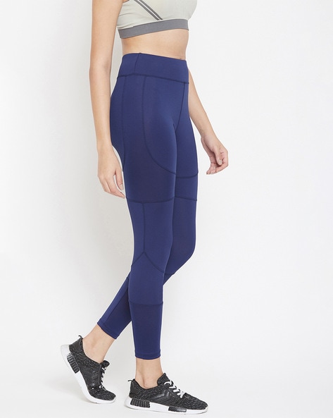 Buy Navy Blue Leggings for Women by LACE AND ME Online | Ajio.com