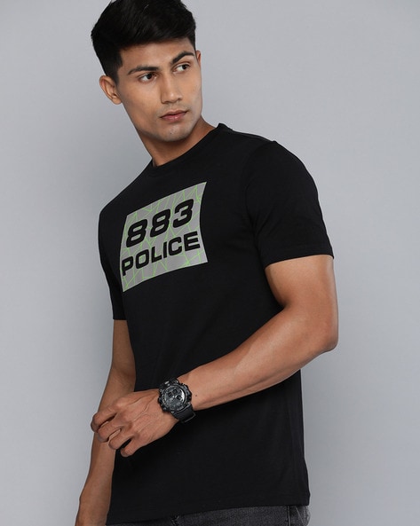Buy 883 Police Mens Harpoon T-Shirt Black