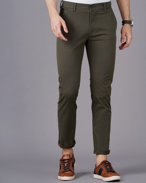 Buy Slim Fit FlatFront Pants with Drawstring Waistband online  Looksgudin