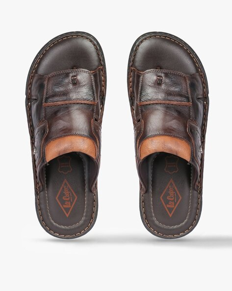 Lee cooper men's leather sandals and floaters hot sale