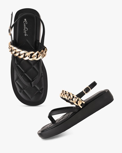 Buy Black Heeled Sandals for Women by Everqupid Online