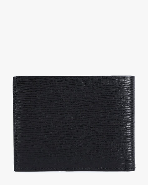FERRAGAMO Gancini Bi-Fold Wallet with ID Window For Men (Black, OS)