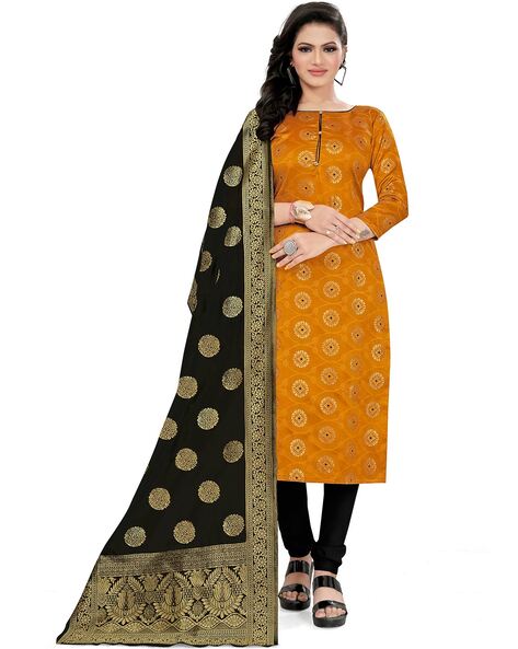 Embellished Unstitched Dress Material Price in India