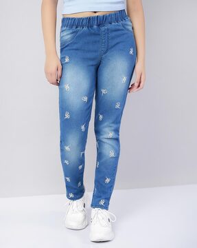 Buy Light Blue Jeans & Jeggings for Girls by NAUGHTY NINOS Online