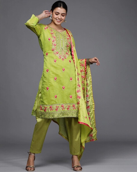 Embellished Unstitched Dress Material Price in India