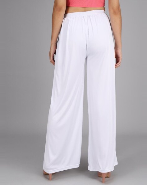 Flared Palazzos with Elasticated Waist