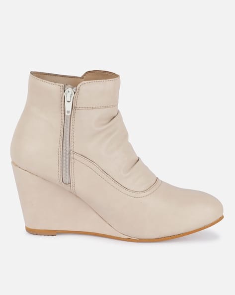 Wedge-Heel Ankle-Length Boots