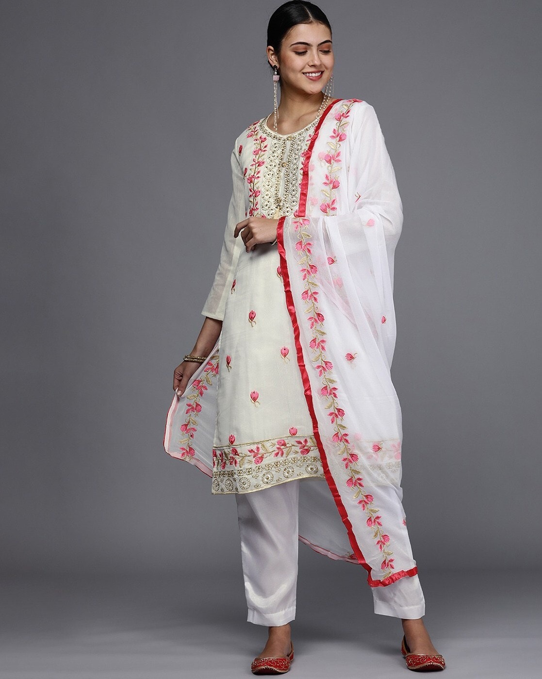 Party Wear Cotton Embroidered Dress Materials at Rs 749/piece(s) in Surat |  ID: 12702490262