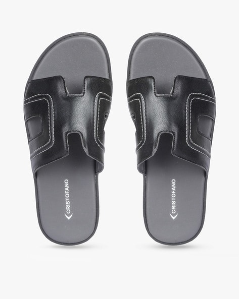 Slip-On Flip-Flops with Contrast Stitching