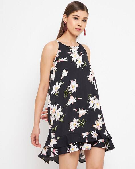 Floral Print Sleeveless Shift Dress view 3