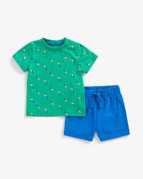 mothercare Printed Crew-Neck T-shirt with Shorts-picture-11
