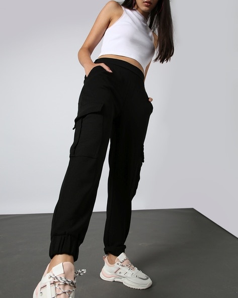 Buy Black Trousers & Pants For Women By Outryt Online | Ajio.Com