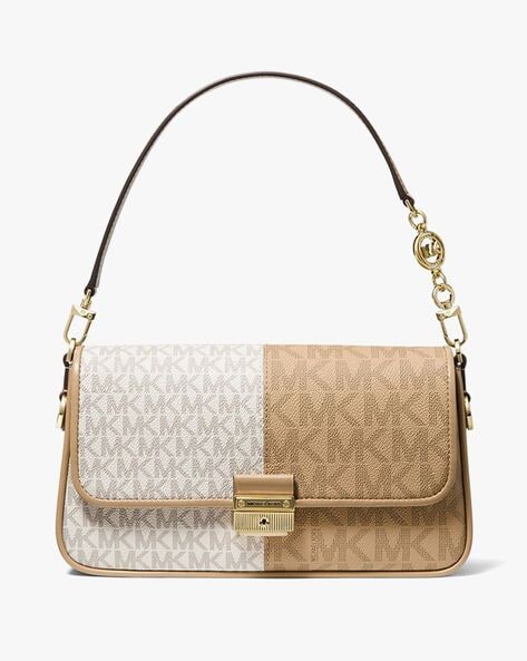 Buy Michael Kors Bradshaw Two Tone Logo Print Convertible Shoulder