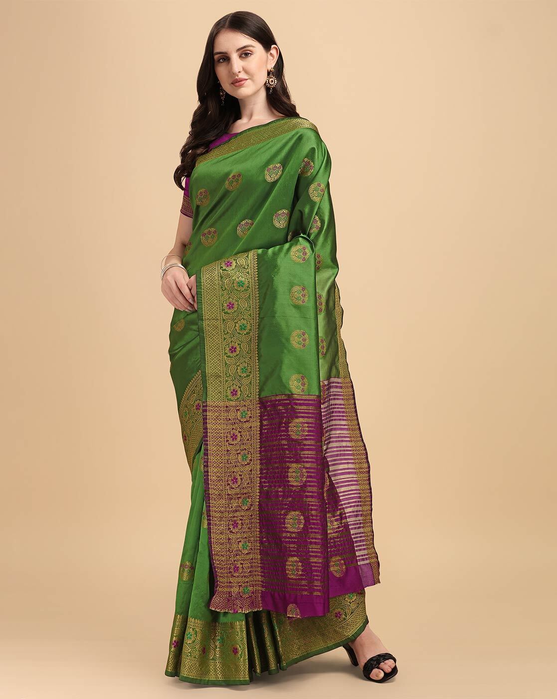 Buy Green Sarees for Women by Styleelite Online | Ajio.com