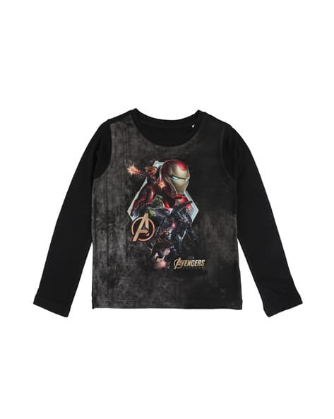 Superhero Print Round-Neck T-shirt