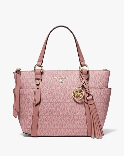 Michael Kors Travel Extra-Small Logo Top-Zip Tote Bag Cream / Pink MSRP  $448 193599759388