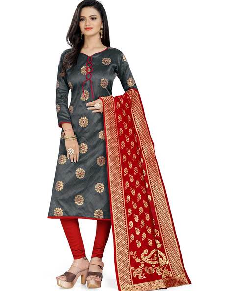 EmbUnstitched Dress Material Price in India