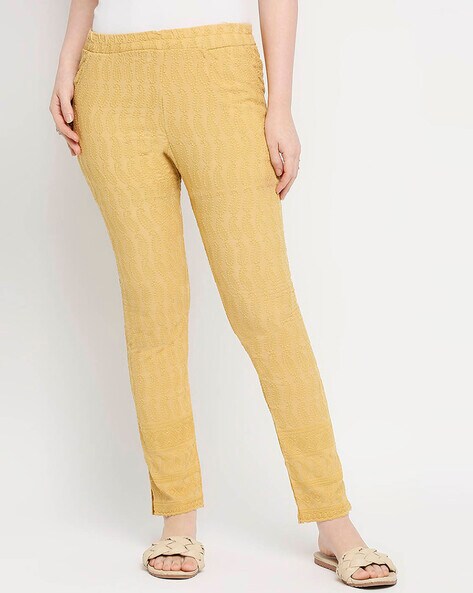 Embroidered Pant with Flap Pocket Price in India