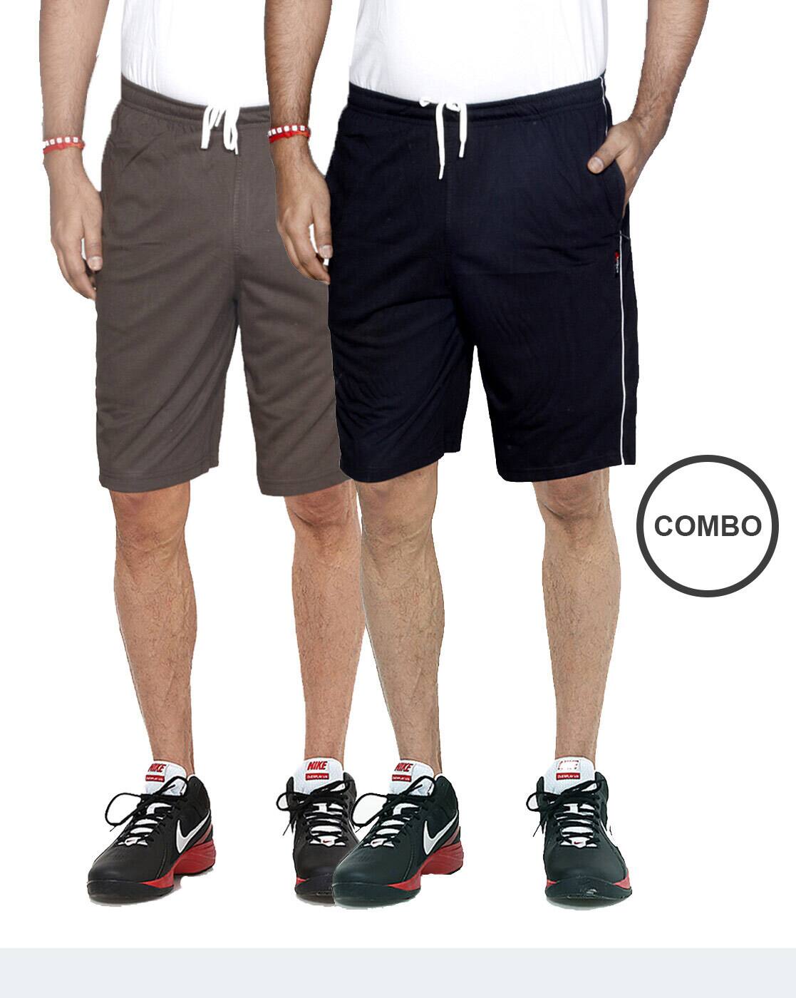 Buy Black \u0026 Brown Shorts \u0026 3/4ths for 