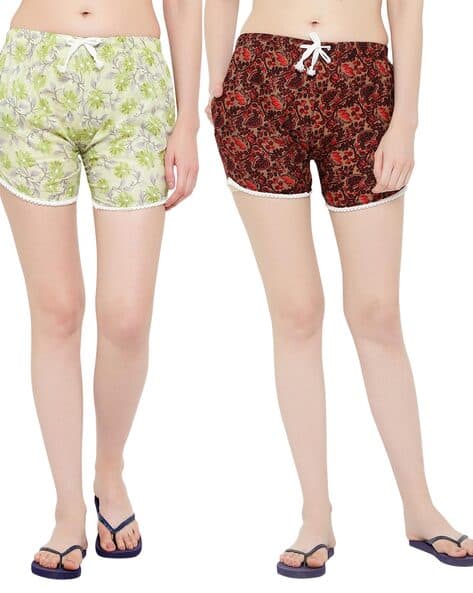 Pack of 2 Floral Hot Pants