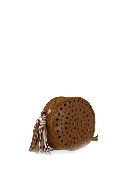 KLEIO Laser Cut with Tassel Cross Body Sling Bag
