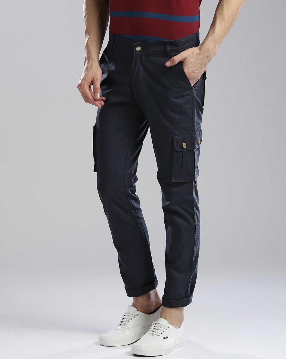 Buy Hubberholme Men's Casual Cargo Trousers (Khaki, 36) Men's Casual Cargo  Trousers (Light Blue, 36) Combo at Amazon.in