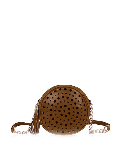 Laser Cut with Tassel Cross Body Sling Bag