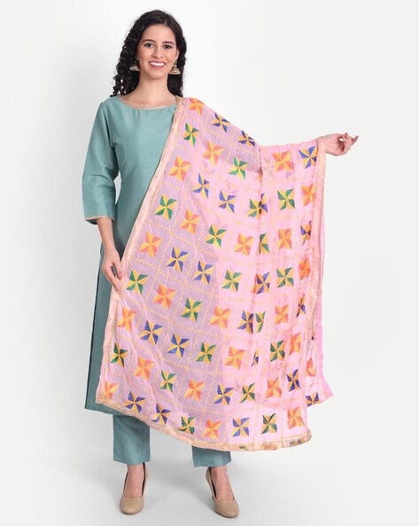 Embroidered Chiffon Dupatta Price in India