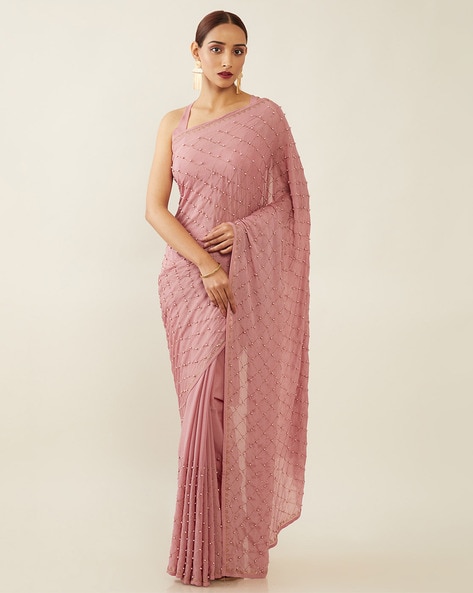Details more than 77 soch pink saree super hot