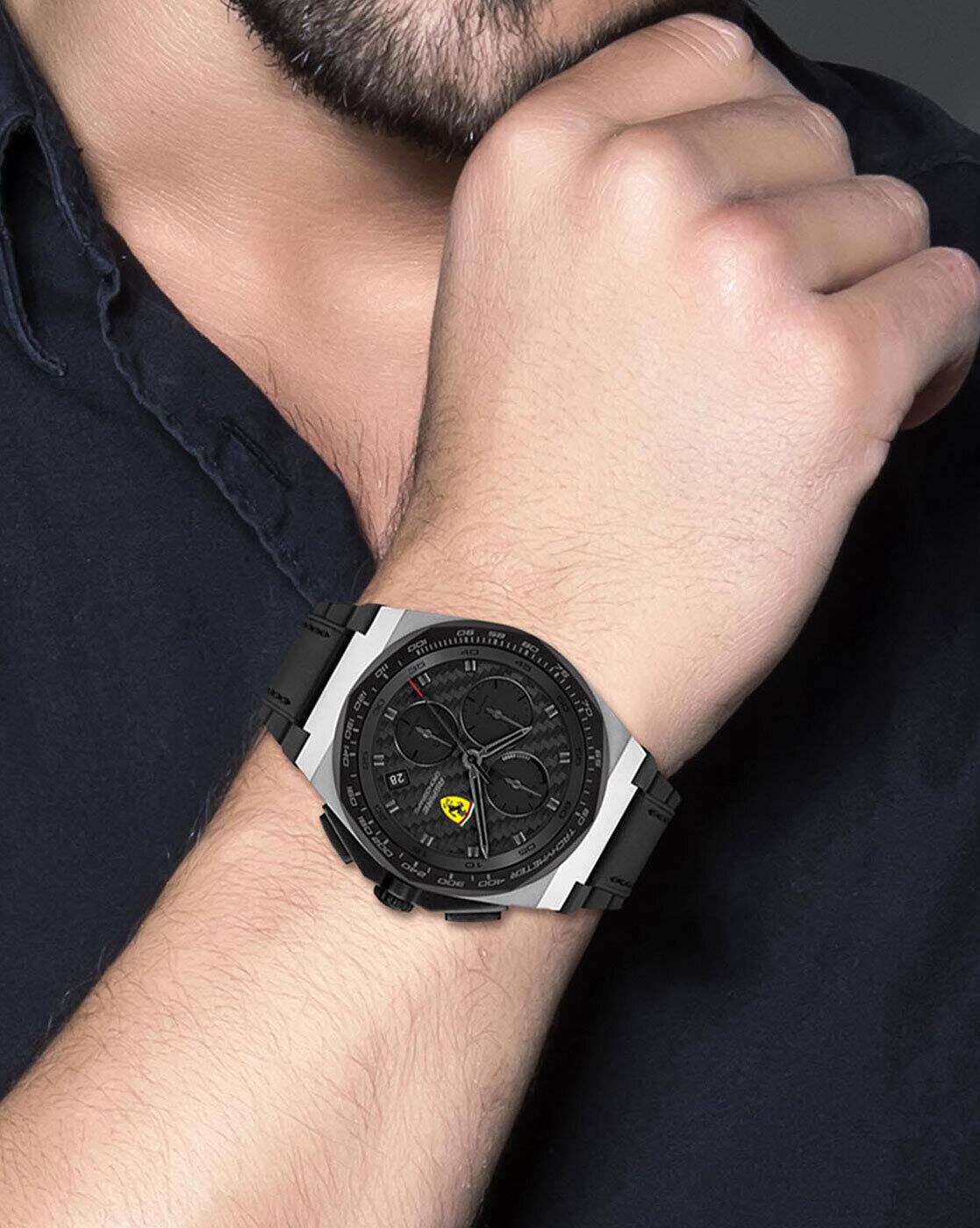 Buy Ferrari Scuderia 0830868 Aspire Chronograph Watch | Black