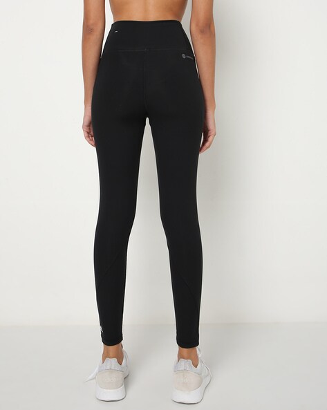 High-Rise Leggings with Logo Print