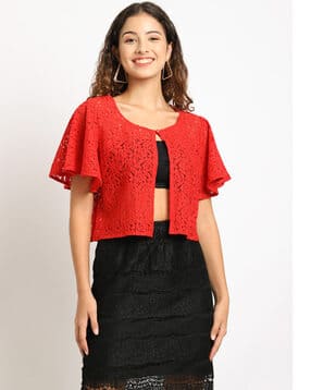 rute Lace Short-Sleeve Shrug-picture-20