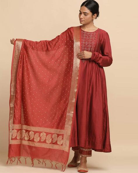 Woven Jacquard Dupatta Price in India