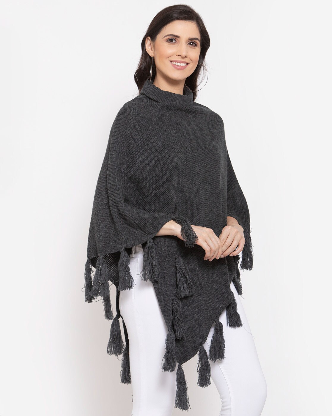 Living For Fall Poncho Ash Mocha – Minimalist