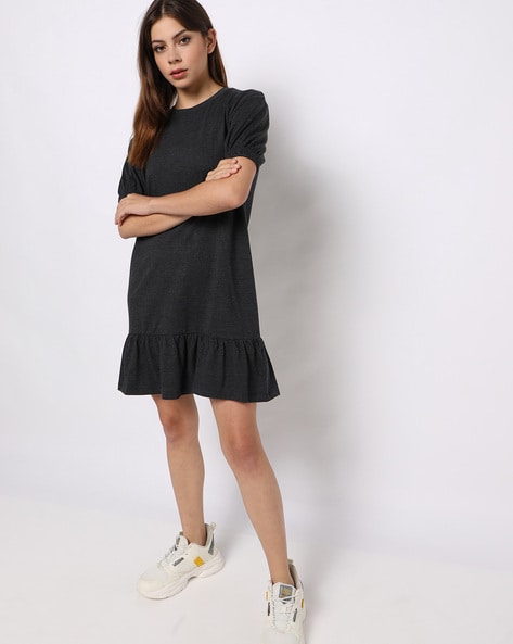 Crew neck sales t shirt dress