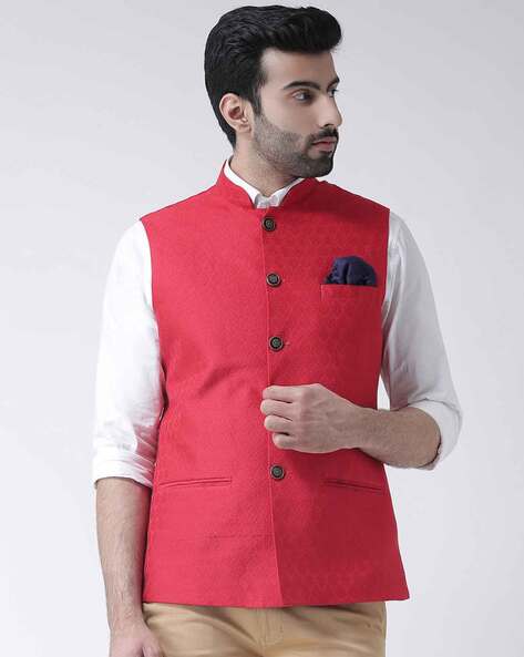 Buy Green Kurta Viscose Cotton Printed Floral Set With Red Nehru Jacket For  Boys by LittleCheer Online at Aza Fashions.