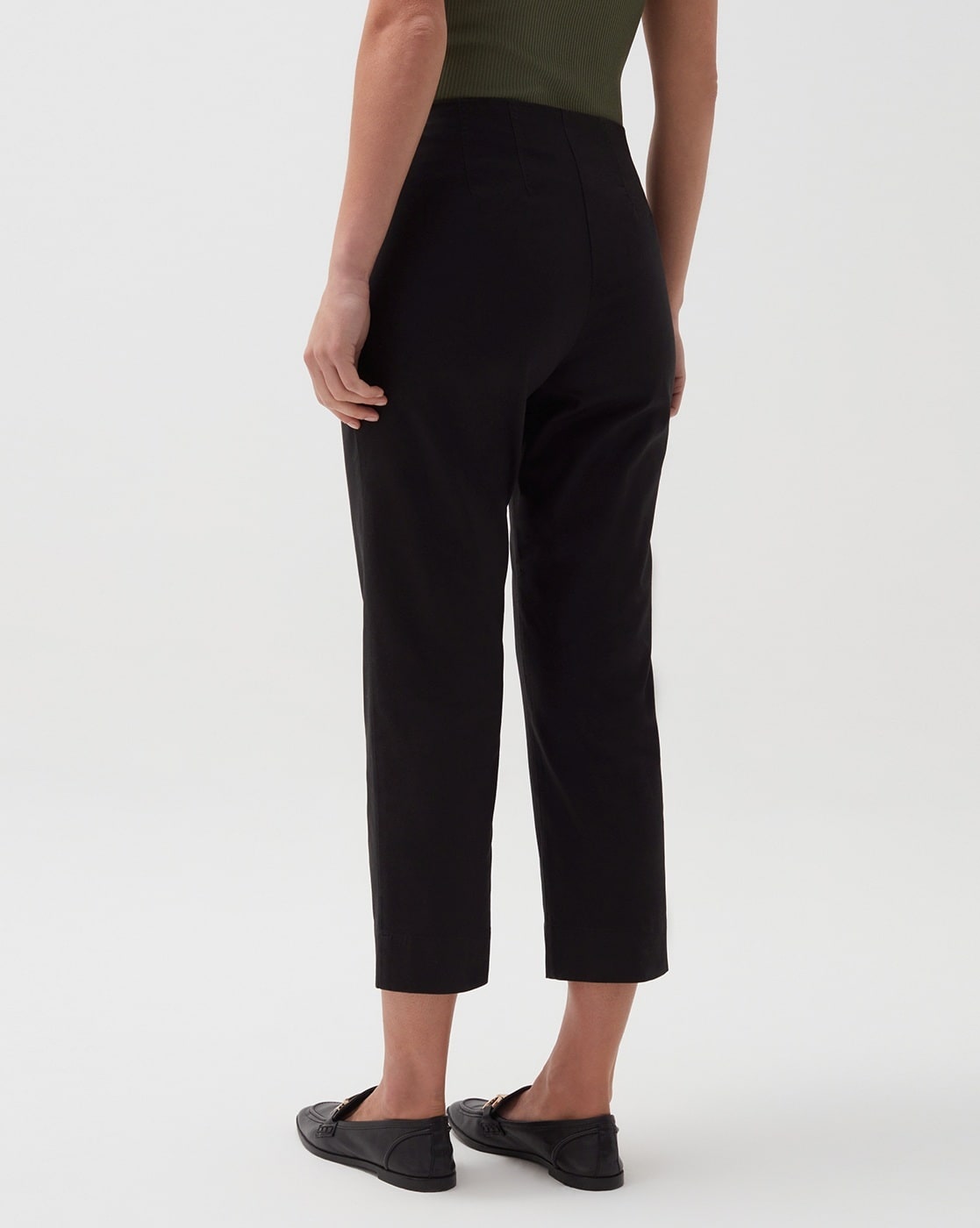 High Waist Crop Trouser in Black & White Houndstooth | Maria McManus |  Covet + Lou