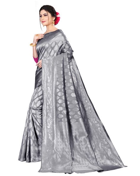 Woven Banarasi Traditional Saree view 3