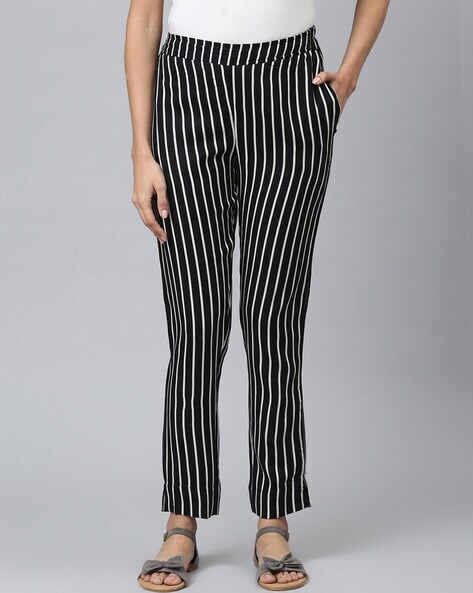 Striped ankle outlet pants