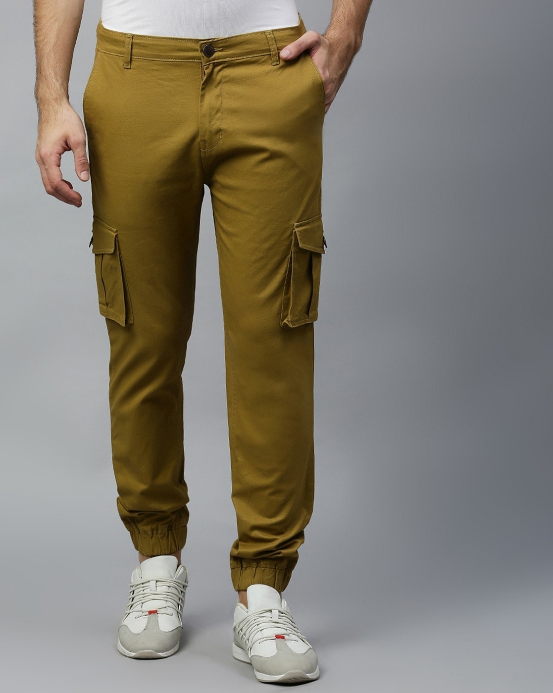Jack  Jones Casual Trousers  Buy Jack  Jones Yellow Mid Rise Regular Fit  Pants 28 OnlineNykaa fashion
