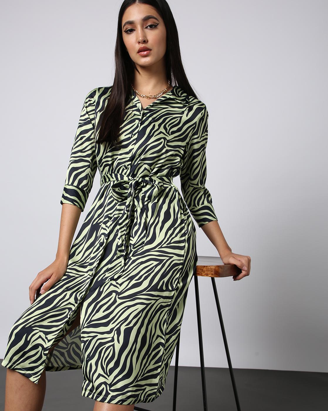 F&f zebra shirt top dress