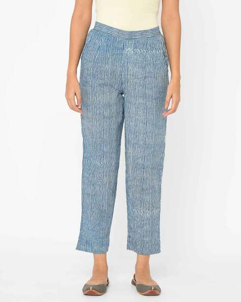Ankle-Length Pants with Elasticated Waist Price in India