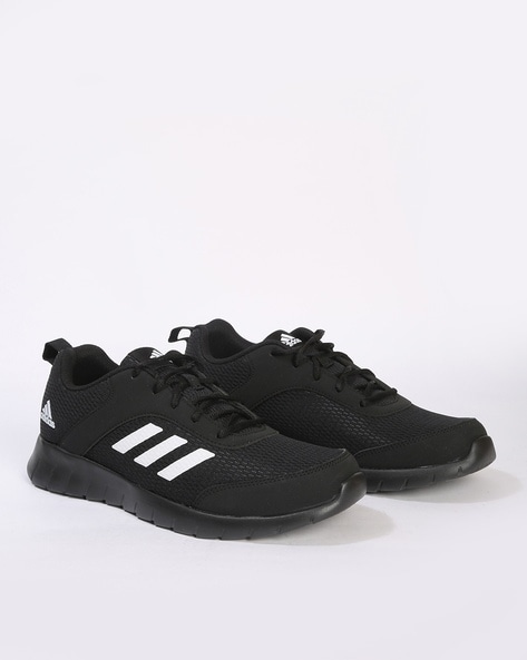 adidas black textured training shoes