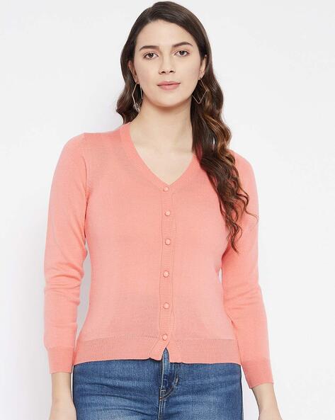 Peach 2025 color cardigan