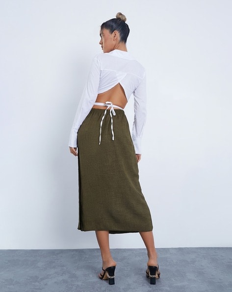 Linen look skirt hotsell