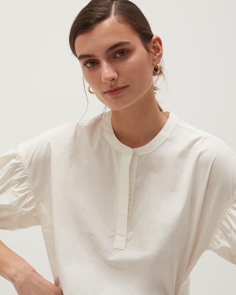 Blouse with Mandarin Collar view 3